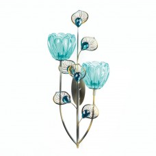 Bloomsbury Market Peacock Blossom Duo Cup Iron Sconce BLMT6662